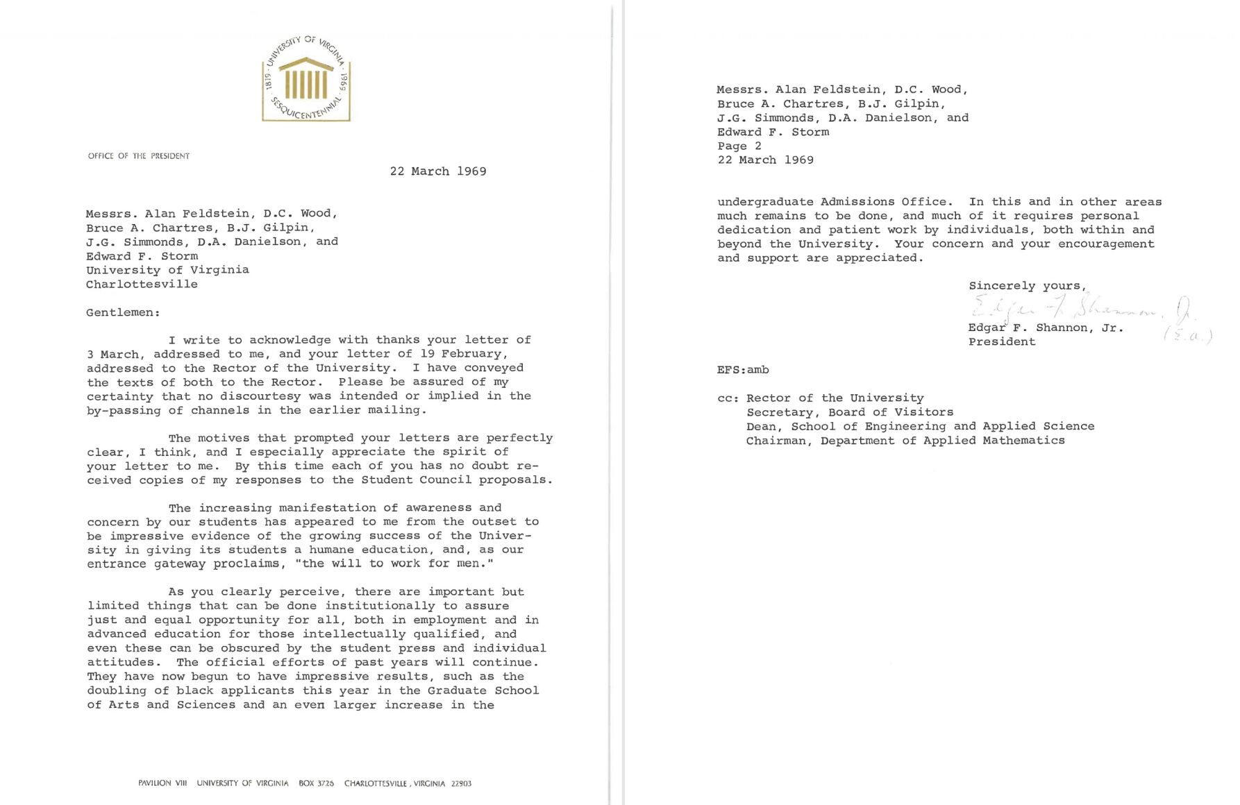 Shannon letter